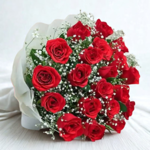 Dozen Roses (12) with greens/fillers